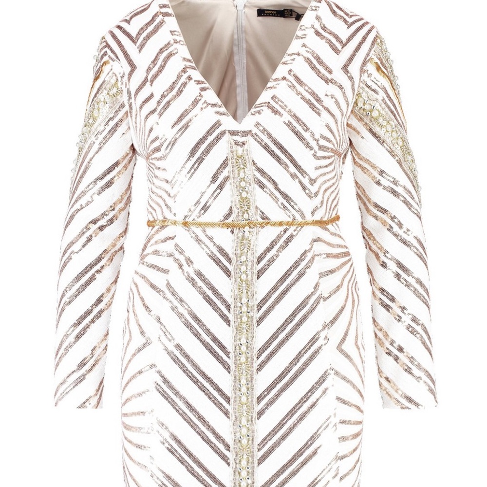 Sequin embellished mini dress